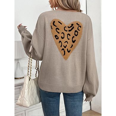 Womens Tie Front Cardigan Sweaters Bow Puff Long Sleeve Fall Loose Ribbed Knit Trendy Sweater Tops