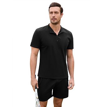 Men's Polo Shirt and Shorts Set 2 pc Outfits Casual Athletic Tracksuit