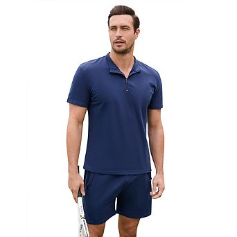 Men's Polo Shirt and Shorts Set 2 pc Outfits Casual Athletic Tracksuit