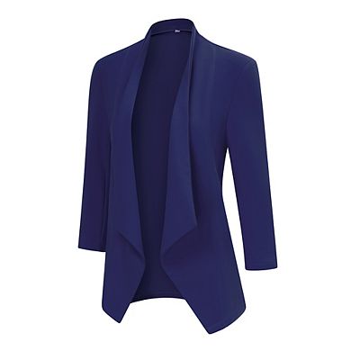 Women's Blazer Long Sleeve Open Front Business Casual Cardigan Jacket