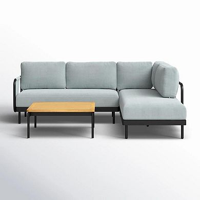 Aluminum Patio Sectional Set Modern Outdoor Furniture with Cushions