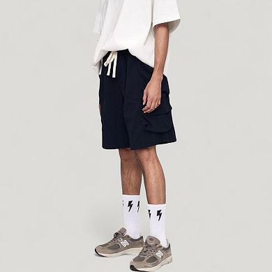 Men's Drawstring Waist Relaxed Fit Everyday Casual Shorts with Side Pockets