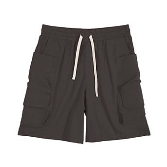 Men's Drawstring Waist Relaxed Fit Everyday Casual Shorts with Side Pockets