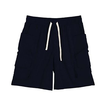 Men's Drawstring Waist Relaxed Fit Everyday Casual Shorts with Side Pockets