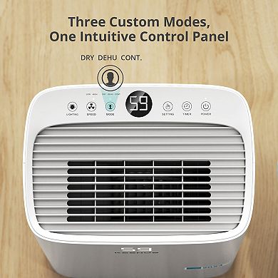 Energy Star Most Efficient Dehumidifier 52 Pints for 4,500 Sq. Ft.