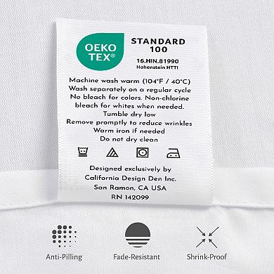 California Design Den 100% Cotton Striped Pillow Cases Set of 2 - Soft 400 Thread Count Sateen