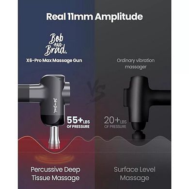 Bob and Brad X6 Pro Max Massage Gun with Heat-Cold and Metal Head Therapy