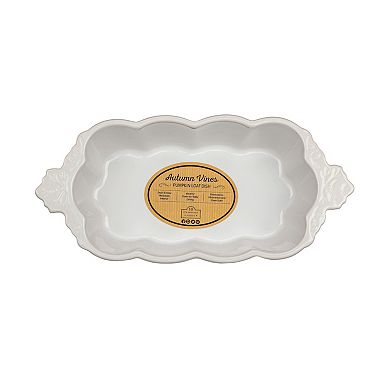 10 Strawberry Street Autumn Vines Scalloped Edge Ceramic Loaf Pan