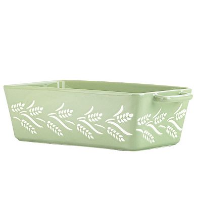 10 Strawberry Street Ceramic Baker with Wheat Detailing