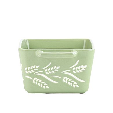 10 Strawberry Street Ceramic Baker with Wheat Detailing