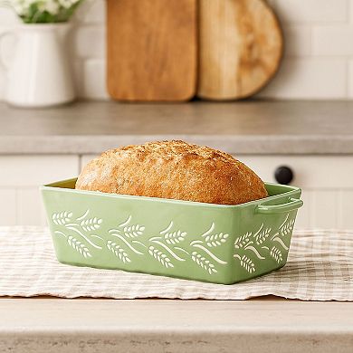 10 Strawberry Street Ceramic Baker with Wheat Detailing