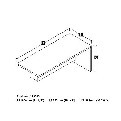 Bestar 72W Return Table