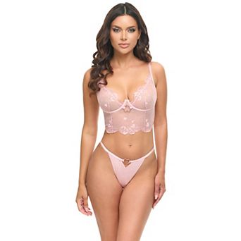 Women's Oh La La Cheri Clarissa Bustier & Thong Set 61-12108