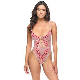 Women's Oh La La Cheri Sweetheart Lace Teddy 51-12120