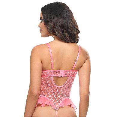 Women's Oh La La Cheri Aubrielle Teddy with Ruffle Hem & Cut-Out Design