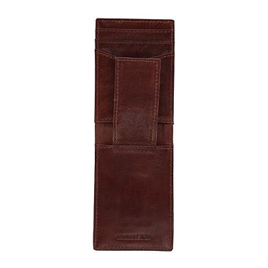 Mad Golfer Men's Leather Golf Theme Bifold Money Clip Wallet