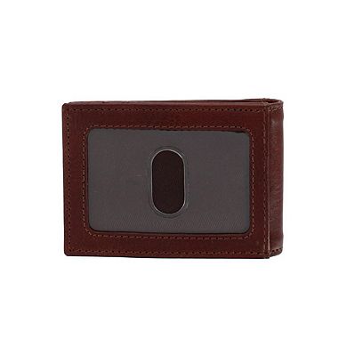 Mad Golfer Men's Leather Golf Theme Bifold Money Clip Wallet