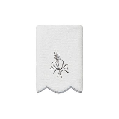Linum Home Textiles Scallop Embellished Towel
