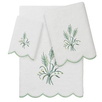 Linum Home Textiles Scallop Embellished Towel