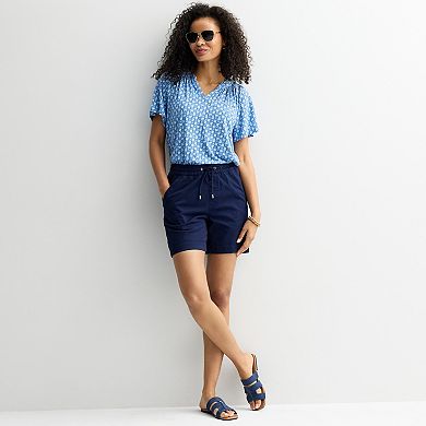 Women's Croft & Barrow® Utility Twill Pull-On Shorts