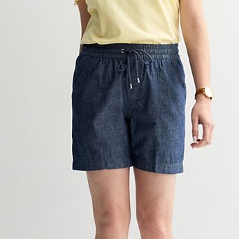 Women's Croft & Barrow® Utility Twill Pull-On Shorts