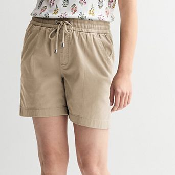 Women's Croft & Barrow® Utility Twill Pull-On Shorts