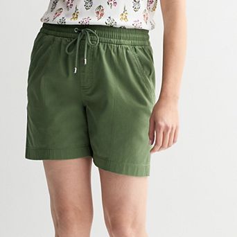 Women's Croft & Barrow® Utility Twill Pull-On Shorts