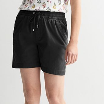 Women's Croft & Barrow® Utility Twill Pull-On Shorts