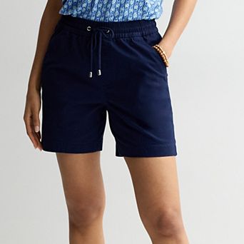 Women's Croft & Barrow® Utility Twill Pull-On Shorts