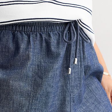 Plus Size Croft & Barrow® Utility Twill Pull-On Shorts
