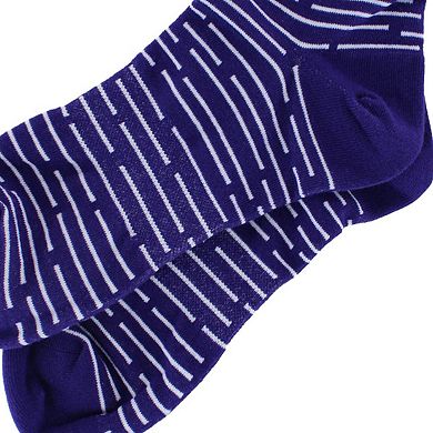 Dead Soxy Men's Broken Stripe Mid-Calf Premium Novelty Dress Socks (1 Pair)