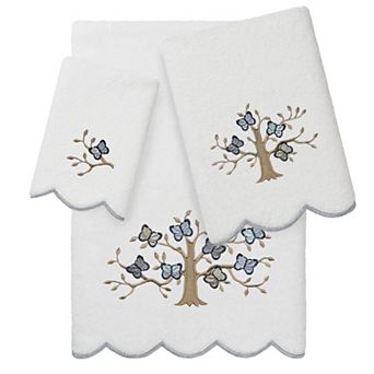 Linum Home Textiles Scallop Embellished Towel