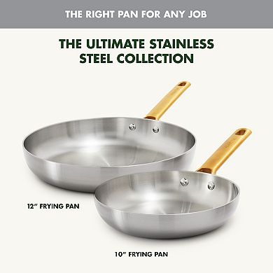 GreenPan Reserve Stainless Set of 2 Frypans