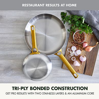 GreenPan Reserve Stainless Set of 2 Frypans