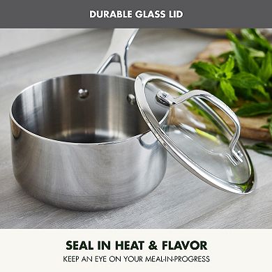 GreenPan Valencia Pro Stainless Steel 1.6-qt. Saucepan with Lid