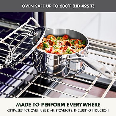 GreenPan Valencia Pro Stainless Steel 1.6-qt. Saucepan with Lid