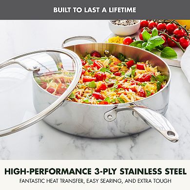 GreenPan Valencia Pro Stainless Steel 5-qt. Sauté Pan with Lid