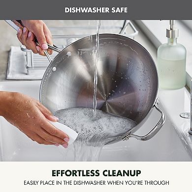 GreenPan Valencia Pro Stainless Steel 12-Inch Wok with Lid