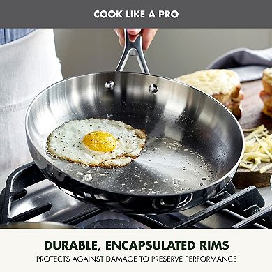 GreenPan Valencia Pro Stainless Steel Uncoated 2-Pc. Frypan Set