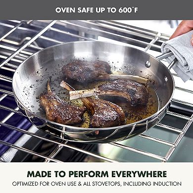 GreenPan Valencia Pro Stainless Steel Uncoated 2-Pc. Frypan Set