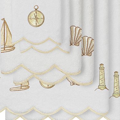 Linum Home Textiles Scallop Embellished Towel