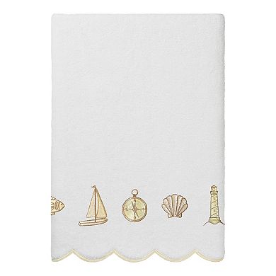 Linum Home Textiles Scallop Embellished Towel