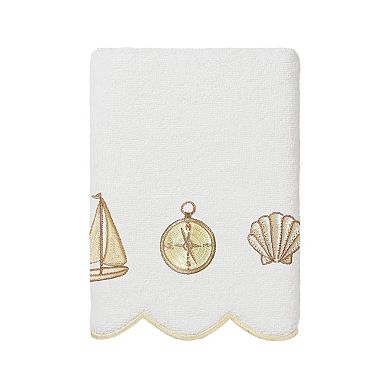 Linum Home Textiles Scallop Embellished Towel