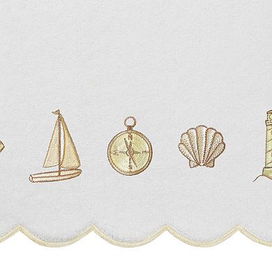 Linum Home Textiles Scallop Embellished Towel