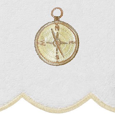 Linum Home Textiles Scallop Embellished Towel