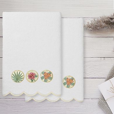 Linum Home Textiles MAUI Scallop 6-pc. Embellished Towel