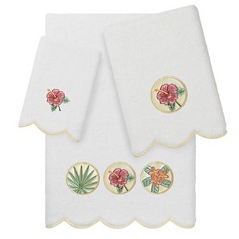 Linum Home Textiles MAUI Scallop Embellished Towel