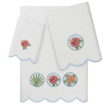 Linum Home Textiles MAUI Scallop Embellished Towel