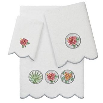 Linum Home Textiles MAUI Scallop Embellished Towel