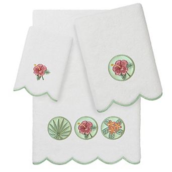 Linum Home Textiles MAUI Scallop Embellished Towel